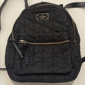 Kate Spade Black Quilted Mini Backpack